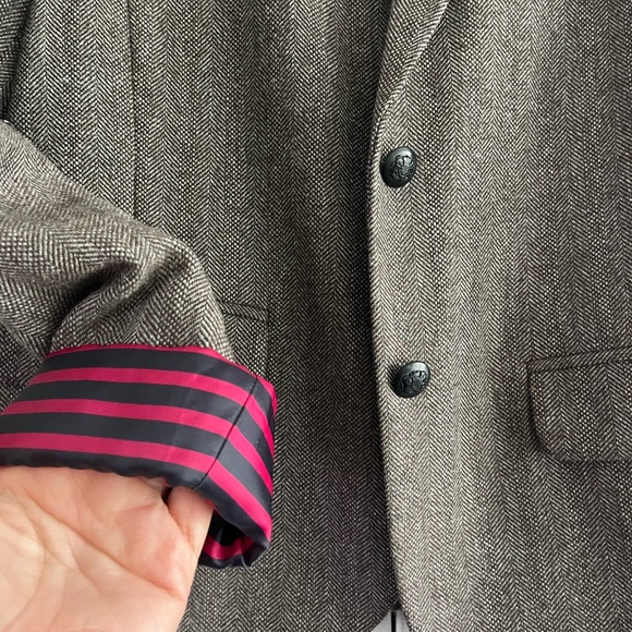 GAP Brown Blazer with Pink and Navy Accents - Picture 3 of 5